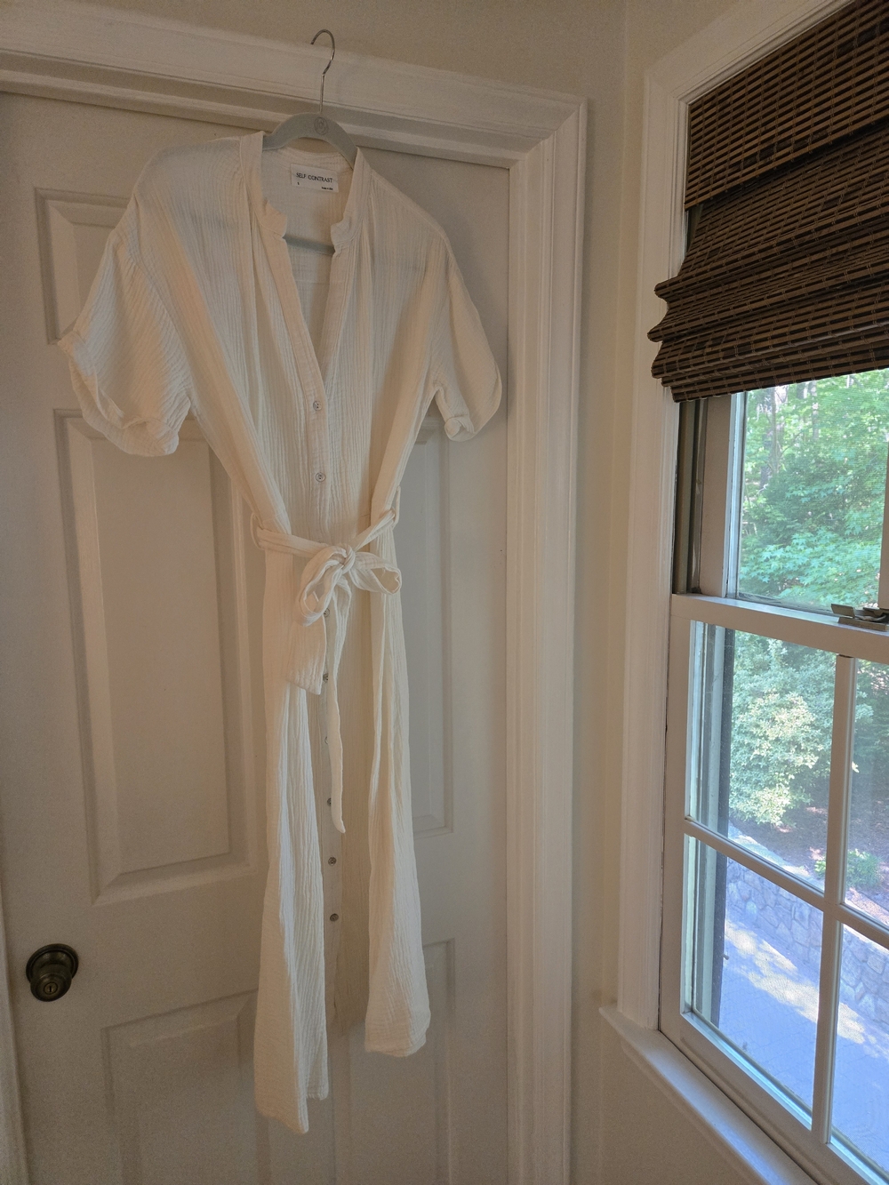 Lightweight Midi Dress with Self Tie Waist